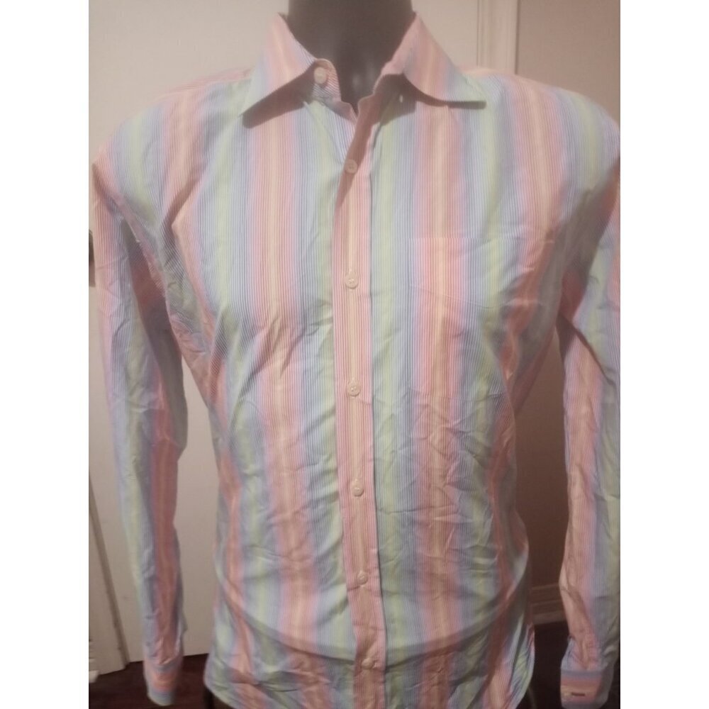 Paul Smith London Button Up Shirt Mens (Large L 16.5 39) Multicolor Cotton L/S